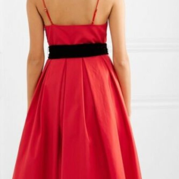 J Crew Red Faille Dress w Velvet Sash 8 - Picture 4 of 5